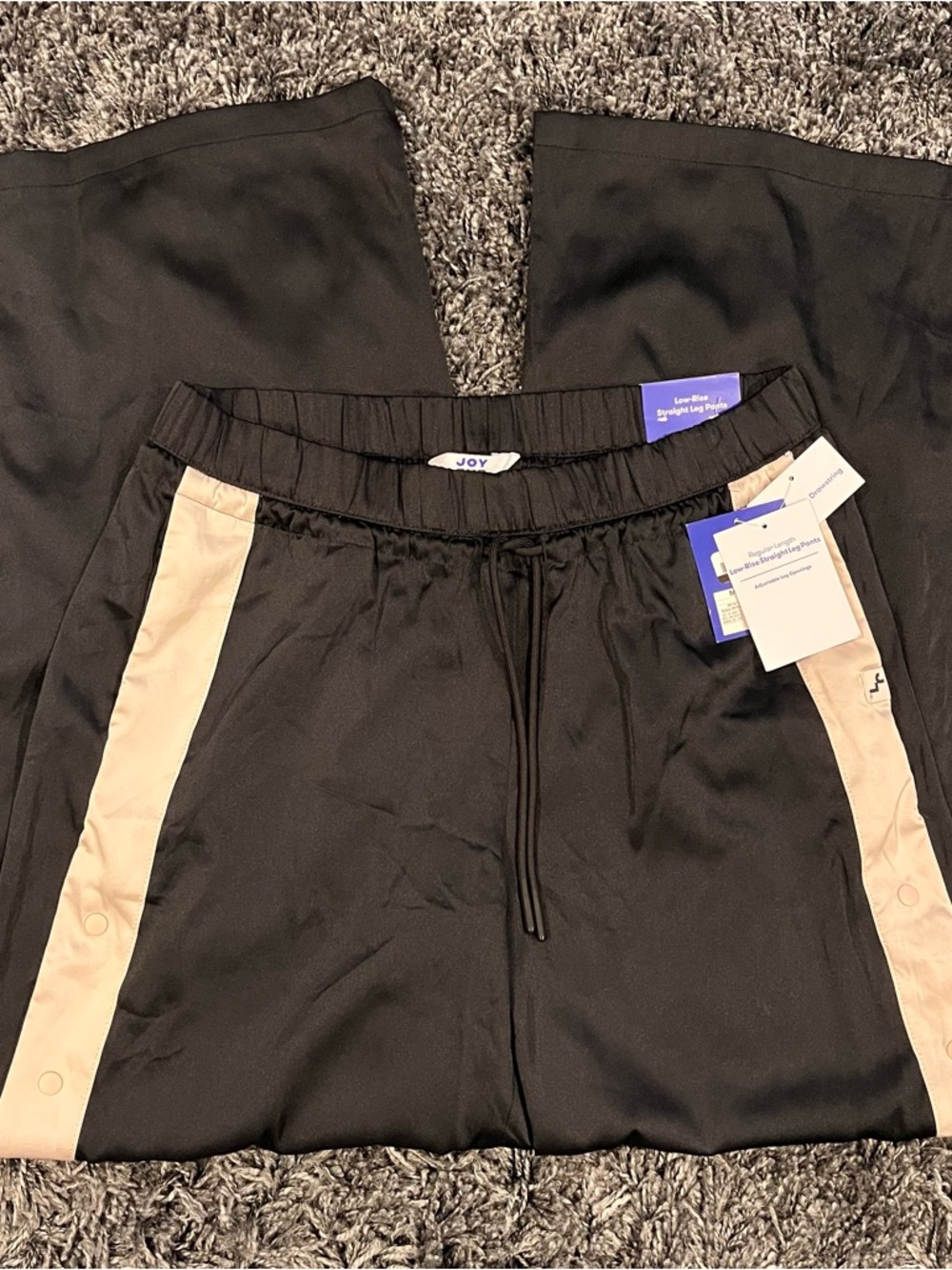 NWT JOY LAB PULL AWAY SATIN TRACK PANTS SIZE MEDIUM - Picture 6 of 11